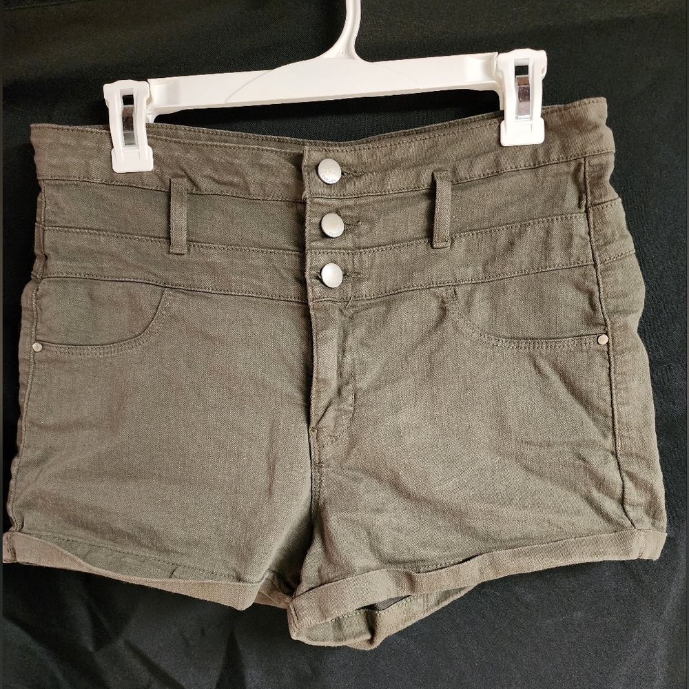 Refuge High Waist Khaki Women's Shorts